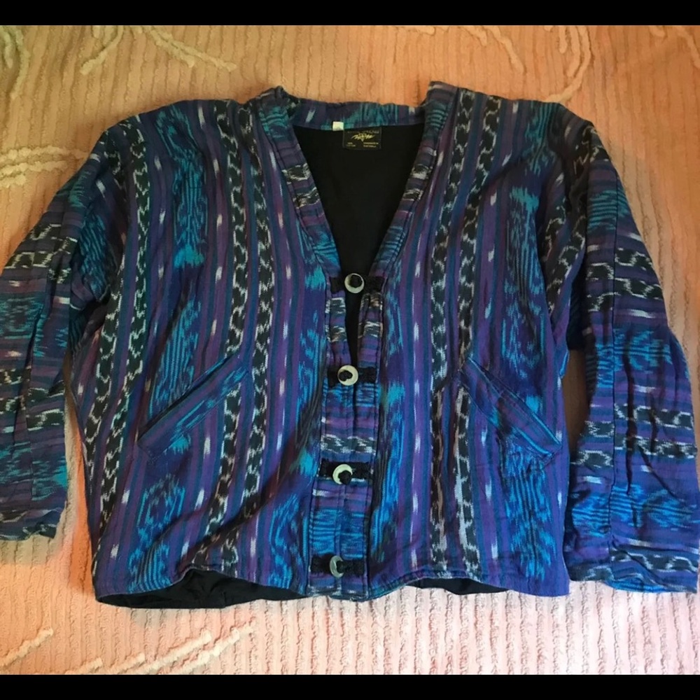 Beautiful Vintage Boho Jacket Woven Size M 50% OFF